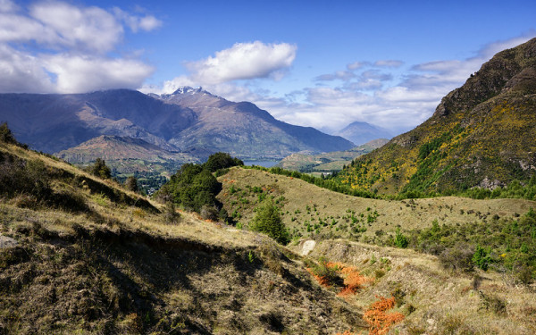 View of Sawpit Gully amid hills