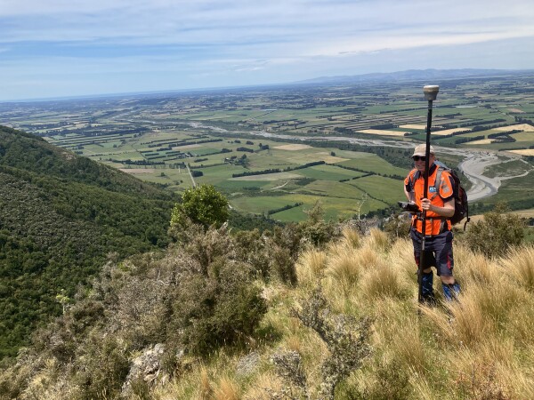 Surveyor on Ashley Gorge Skyline Track