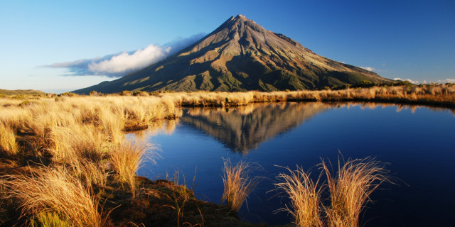 Taranaki reflected in Pouakai Tarn