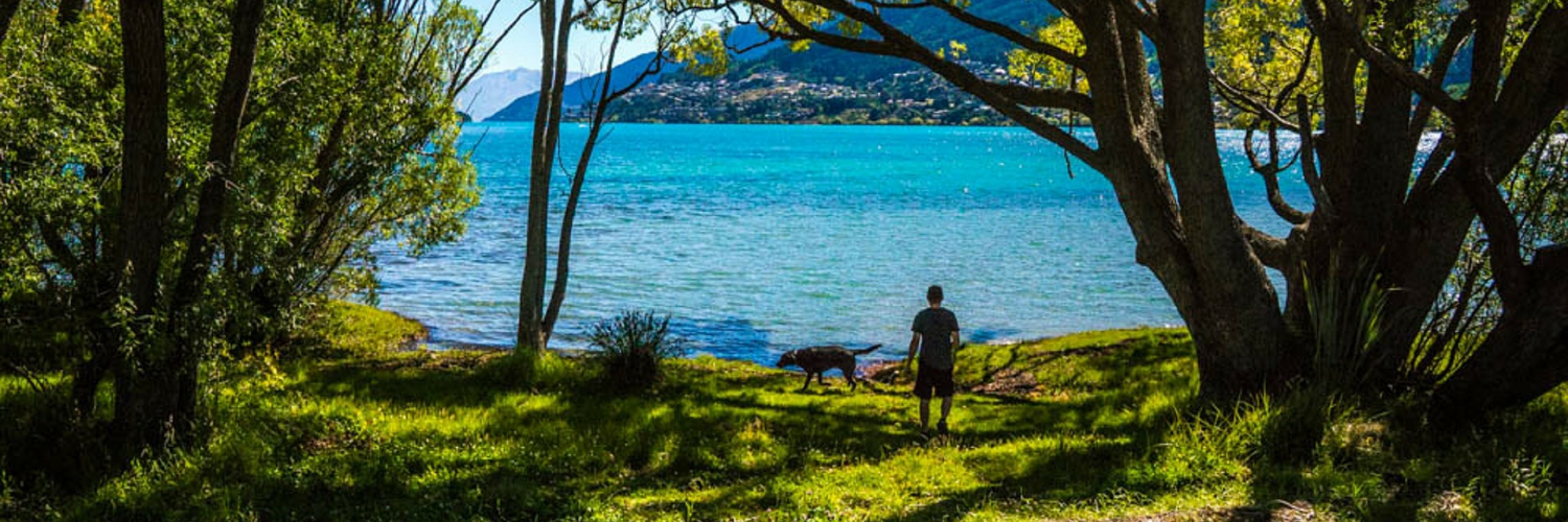 Peace Park Lake Wakatipu dog walk