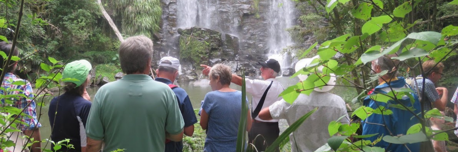 Outdoor Access Champion Award presentation at Kerikeri waterfall