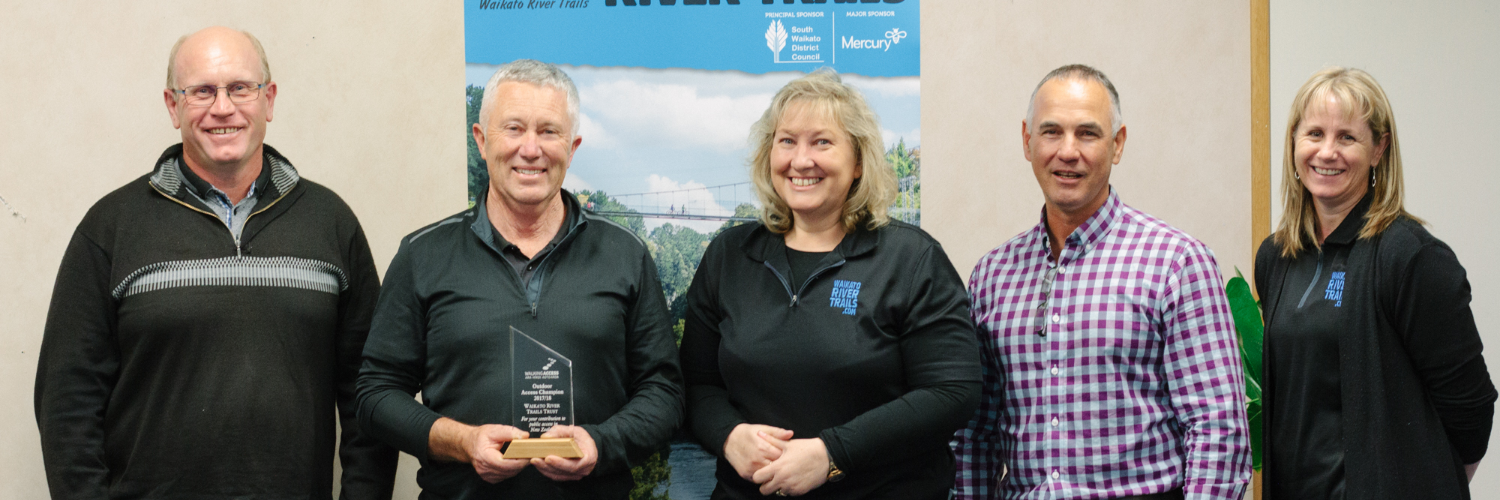 Waikato River Trails Trust, Outdoor Access Champion Award presentation