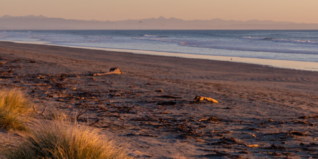 Beach in New Brighton Christchurch New Zealand