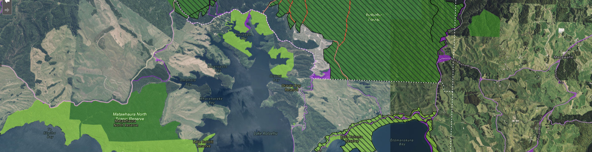 Map example Lake Rotoiti