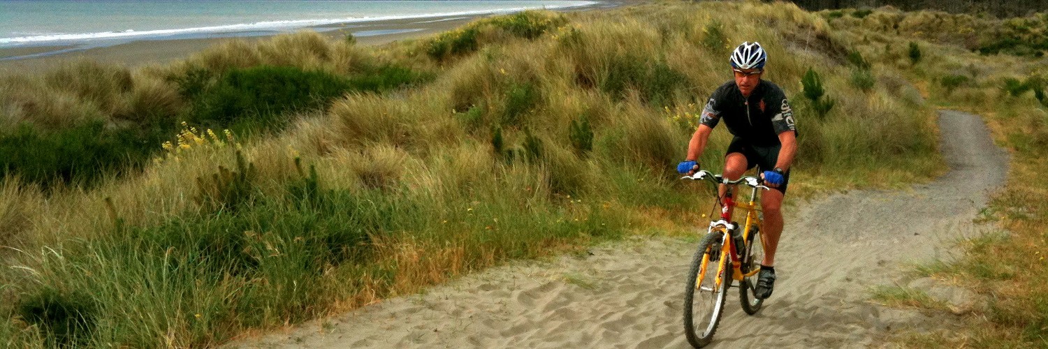 Mountain biking at Bottle Lake Christchurch