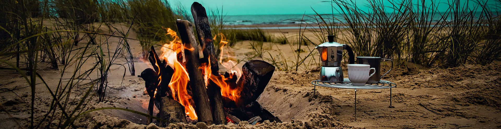 beach campfire