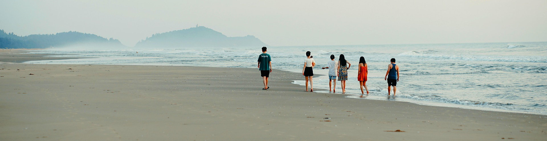 Young people on a beach