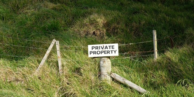 private property fence sign