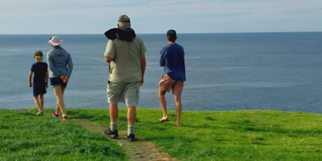 walkers by sea