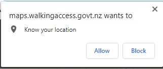 Google chrome location notification