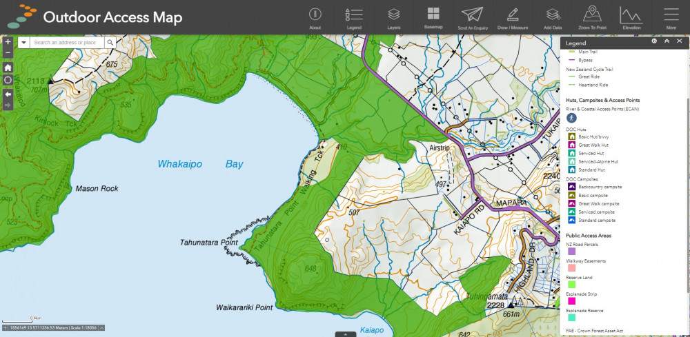 Outdoor Access map screenshot