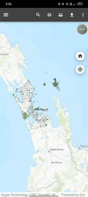 An animation of locating yourself on the map