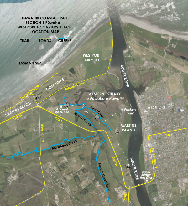 Kawatiri Coastal Trail map