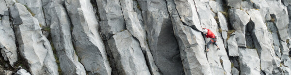 Phil Davies climbing at Mt Taranaki. Photo by John Palmer