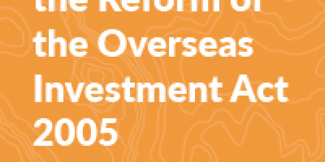 Submission on the Reform of the Overseas Investment Act 2005 100