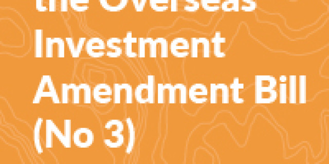 Submission on the Overseas Investment 100