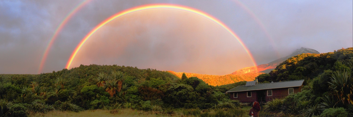 Double Rainbow over Holly Hut