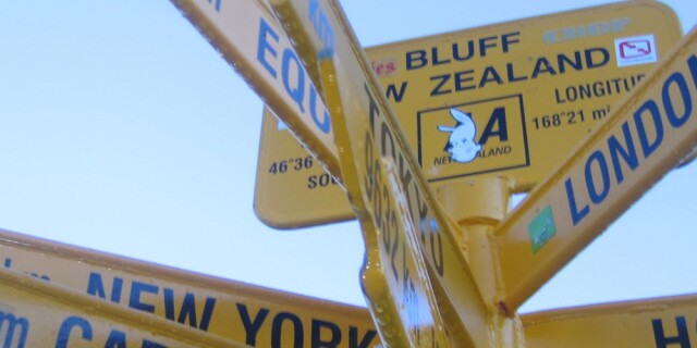 Bluff signpost