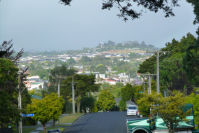 View westwards from Rooseville Park towards Belmont Rise