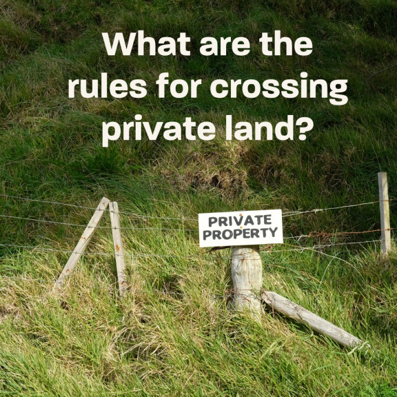 Crossing private land