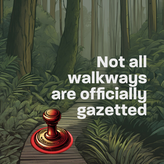 Not all walkways are officially gazetted