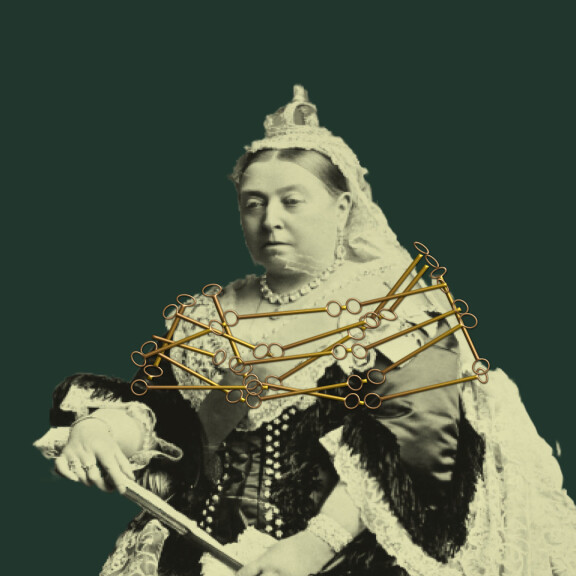 Queen Victoria with chain
