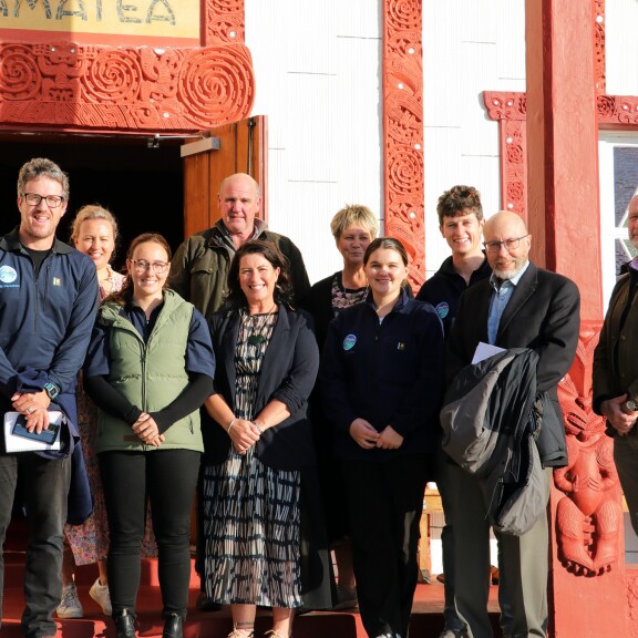 Team Tiaki Maniototo at Ōtakou Marae, Dunedin