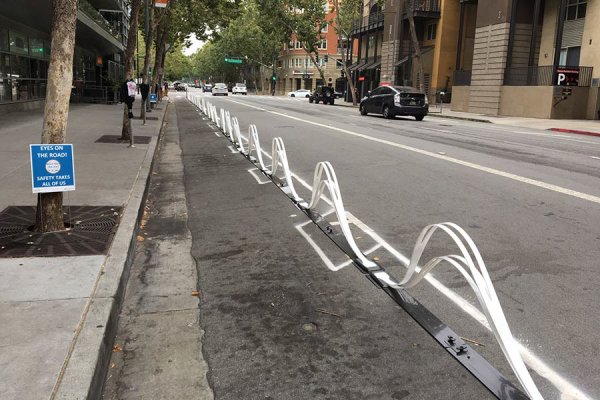 Wave Cycle Lane Delineators, CA