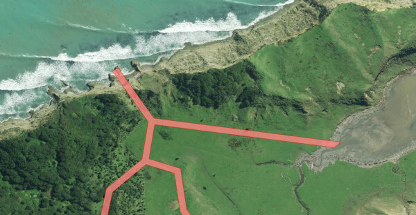 Screenshot of an outdoor access map